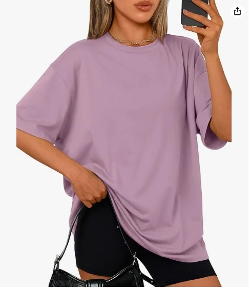 Trendy Queen Oversized Tee   Stay effortlessly comfortable with this oversized T-shirt from Trendy Queen. Designed with a relaxed fit and soft, breathable fabric, it's perfect for everyday wear, workouts, or lounging. Pair it with shorts, leggings, or jeans for a laid-back yet stylish look that works all season long.