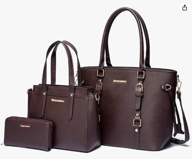Structured Tote + Mini Bag + Wallet The large tote handles your work days, errands, and weekend brunch without missing a beat. The mini bag? Perfect for evenings when you don't want to carry everything. And the wallet ties it all together. Three pieces, one purchase, endless outfits. Why you'll love it This set genuinely looks more expensive than it is. The matching pieces mean no more mismatched bag-and-wallet situations — everything coordinates effortlessly. Carry the large tote to work, swap to the mini for dinner. Done.